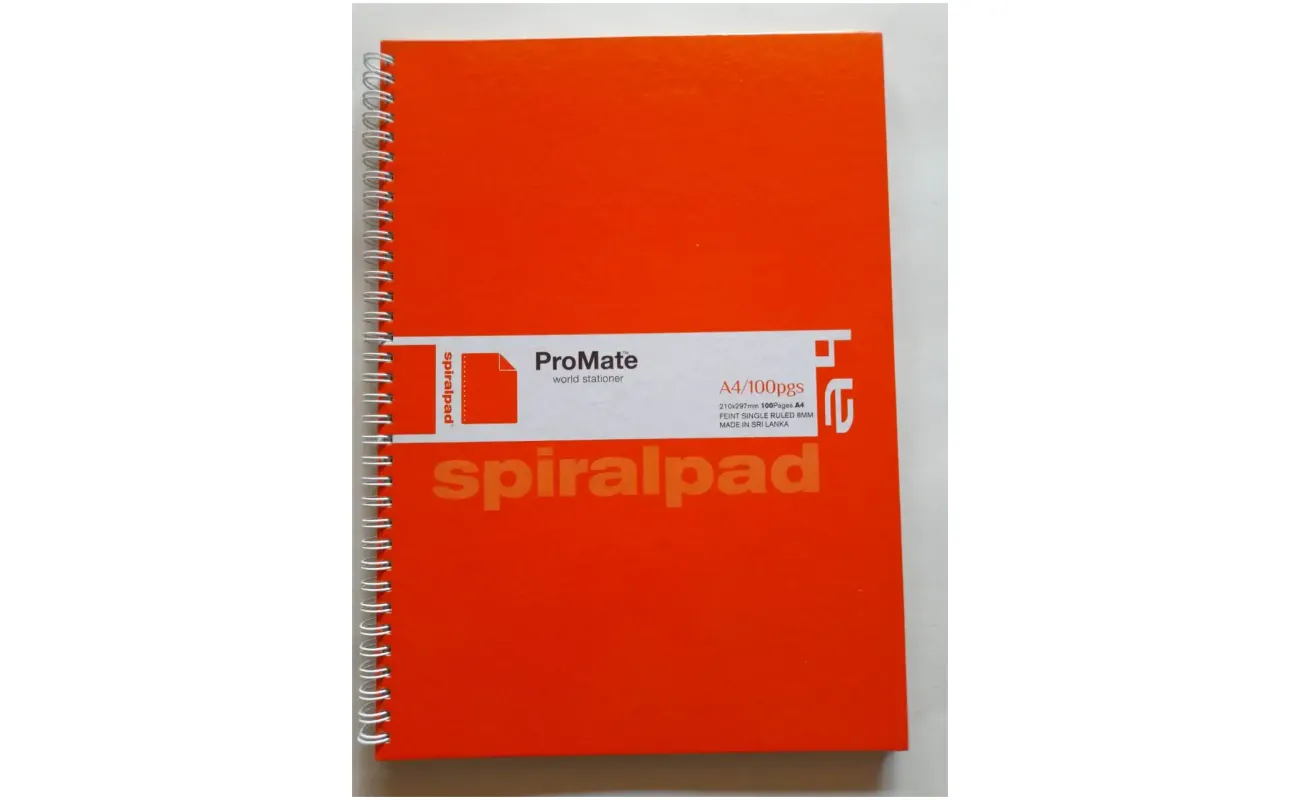 Promate A4 Spiral Pad Single Rule 100 Pages