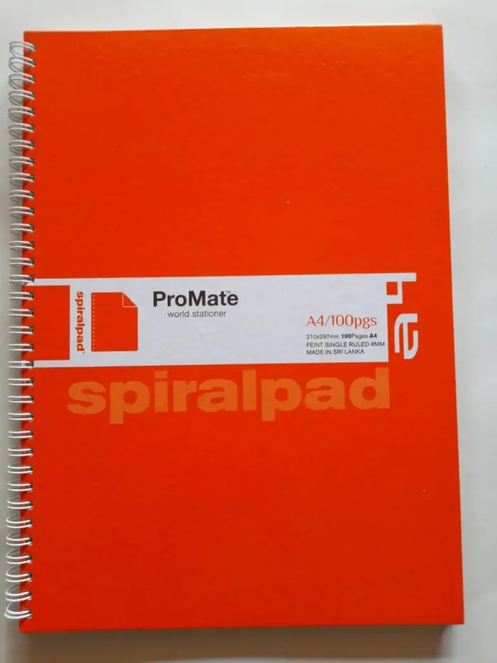 Promate A4 Spiral Pad Single Rule 100 Pages