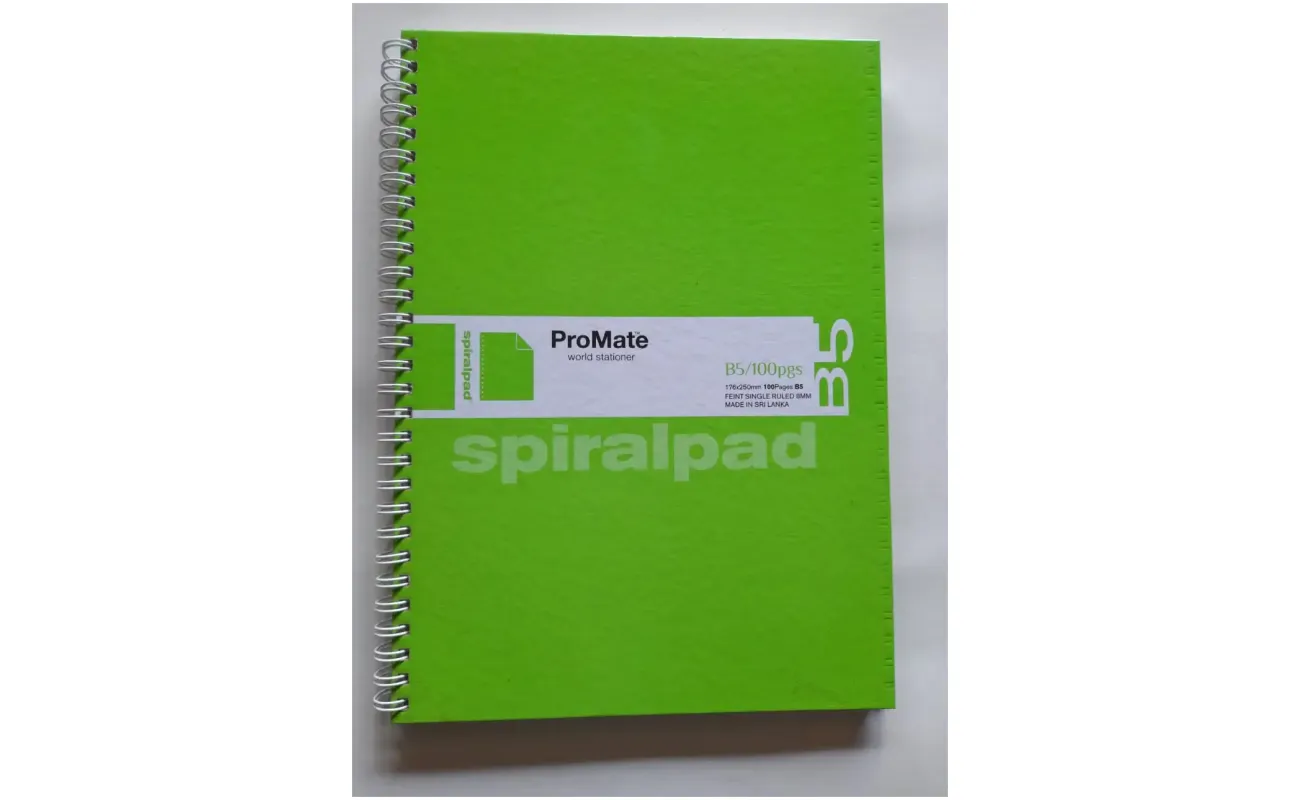 Promate B5 Spiral Pad Single Rule 100 Pages