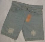 denim short light blue front